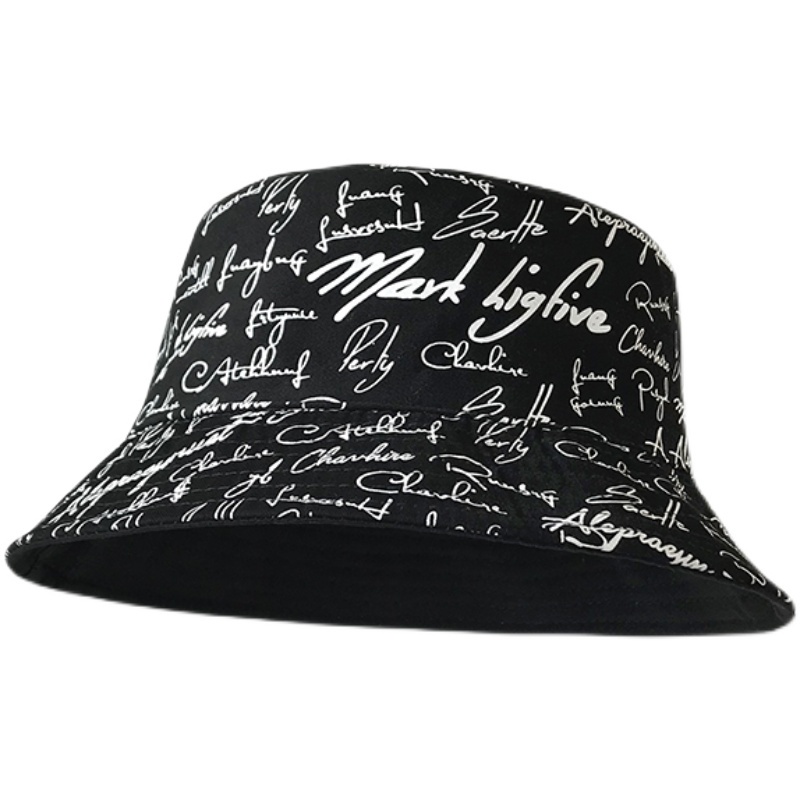 Nón Tai Bèo Hai Mặt In Chữ Phong Cách Hàn Quốc Thời Trang Mùa Hè Cho Nam