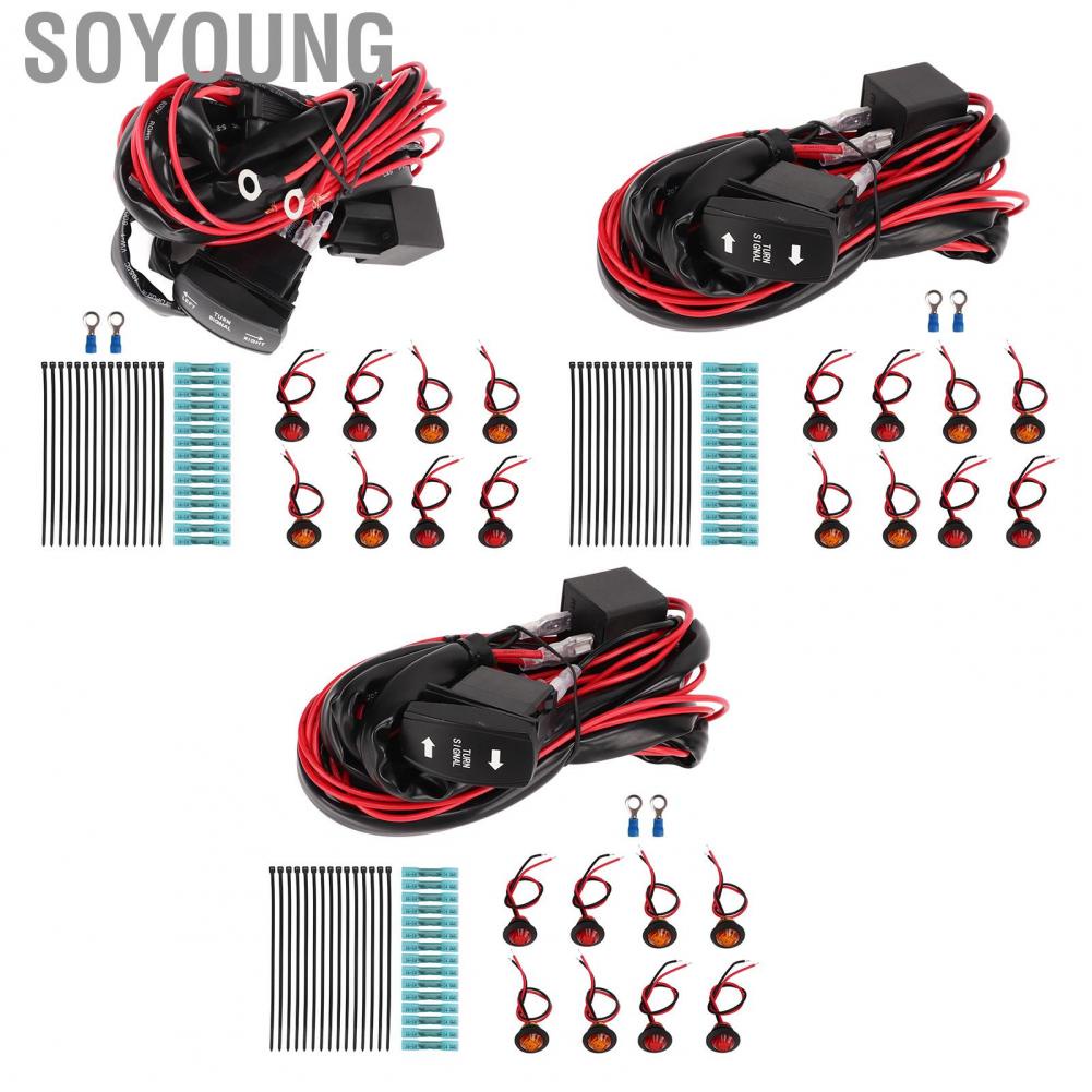 Soyoung UTV Turn Signal Rocker Switch  Aging Flasher Relay Harness for Golf Cart