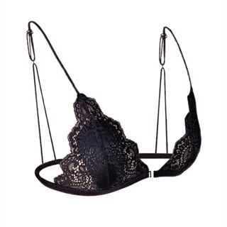  Áo Ngực Tam Giác Cài Khóa Trước Siêu Mỏng Không Gọng Phối Ren Phong Cách Pháp Thời Trang Quyến Rũ Cho Nữ 