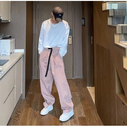 Quần Dài Ống Rộng Màu Sắc Retro Thời Trang Cho Nam Nữ