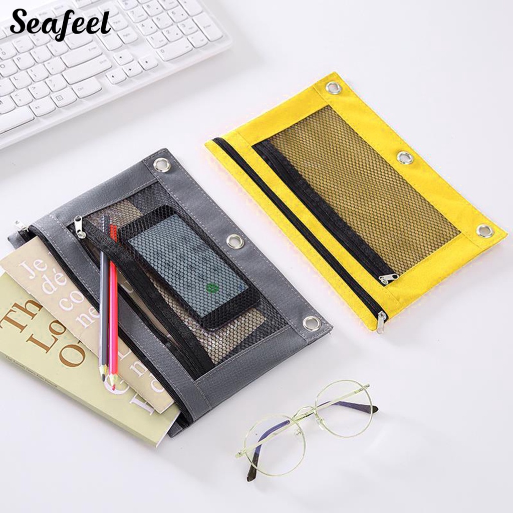 Túi Đựng Bút Chì 3 Ngăn Sức Chứa Lớn Có Thể Gập Lại Tiện Dụng