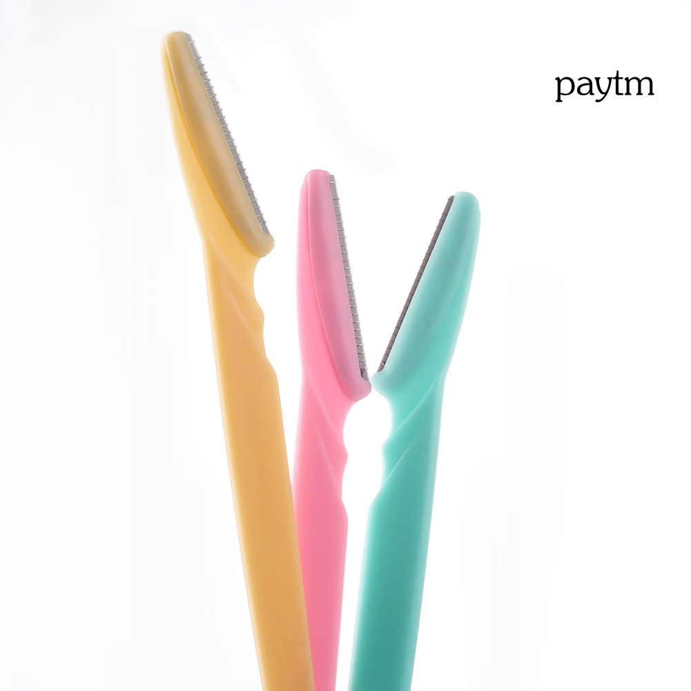 Set 3 Dao Cạo Lông Mày Lưỡi Thép Không Gỉ Chất Lượng Cao