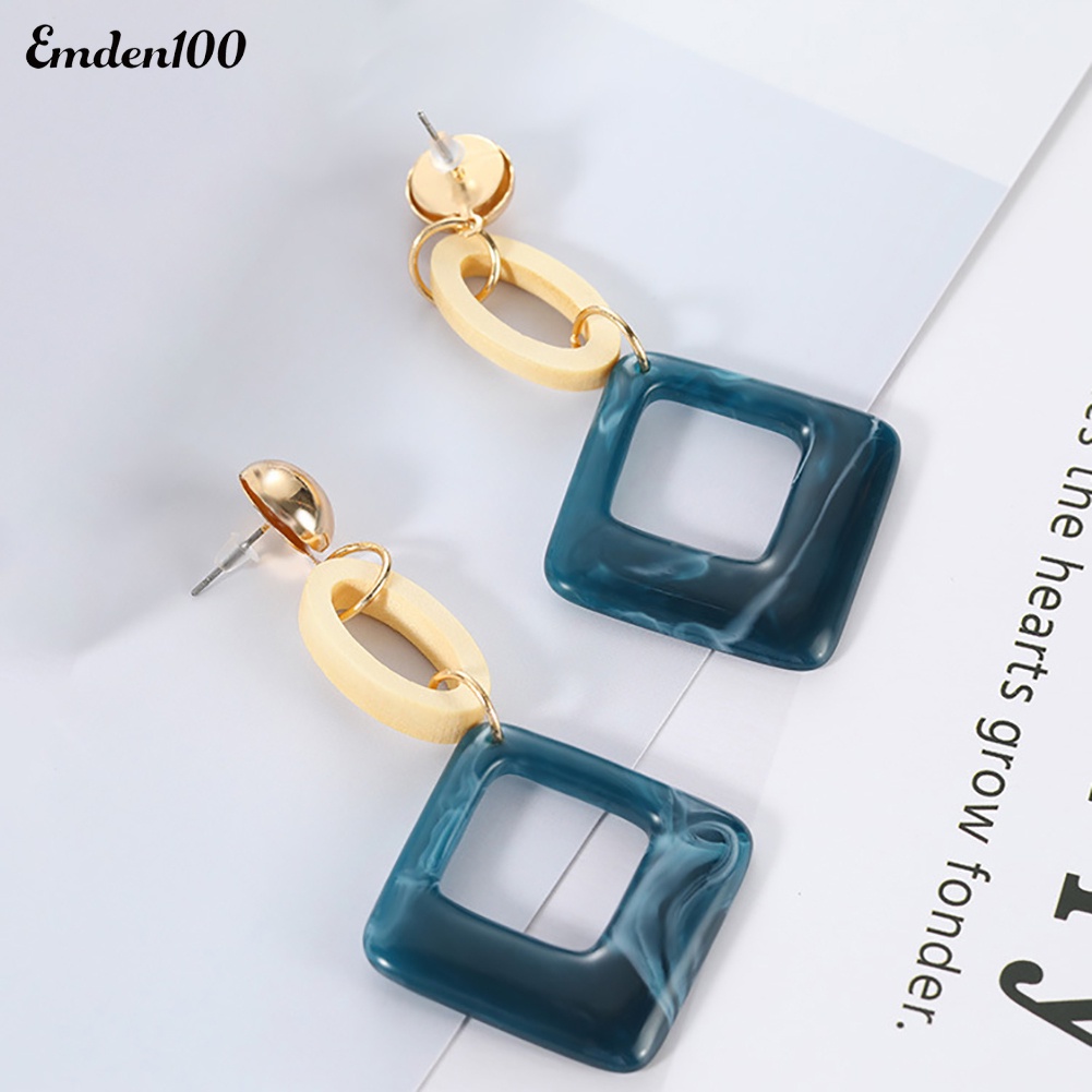 Đôi Khuyên Tai Dài Bản Tròn Vintage Cho Nữ