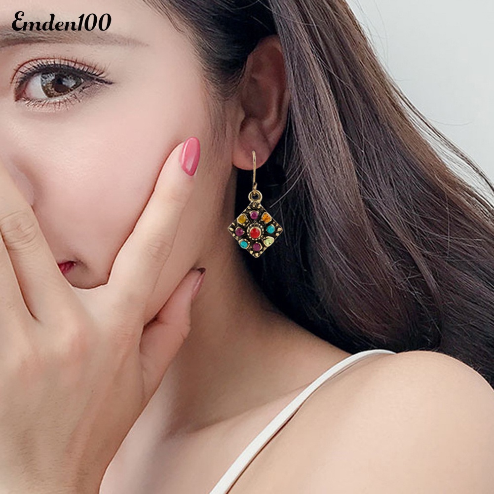 Bông Tai Đính Đá Thời Trang Nữ Tính