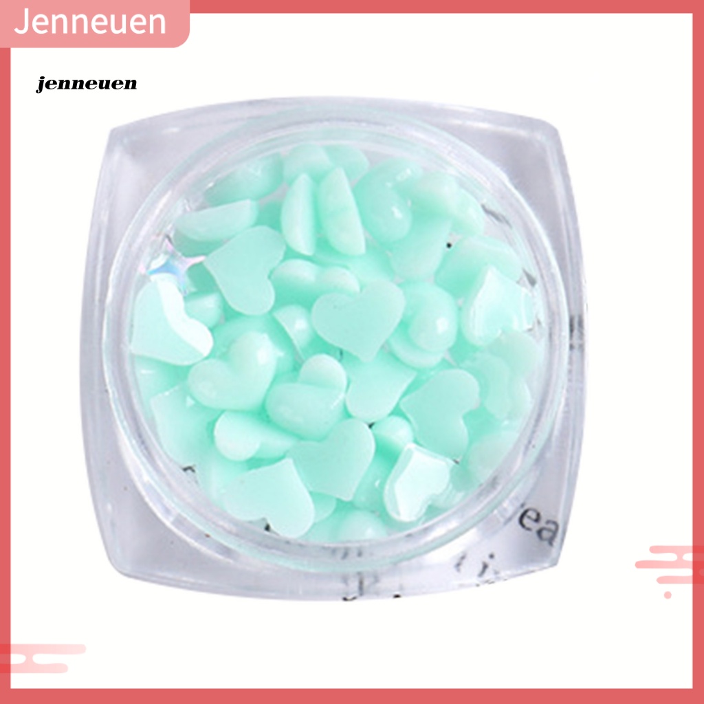 Bộ 40 Phụ Kiện Trang Trí Móng Tay Hình Trái Tim Đính Đá Xinh Xắn