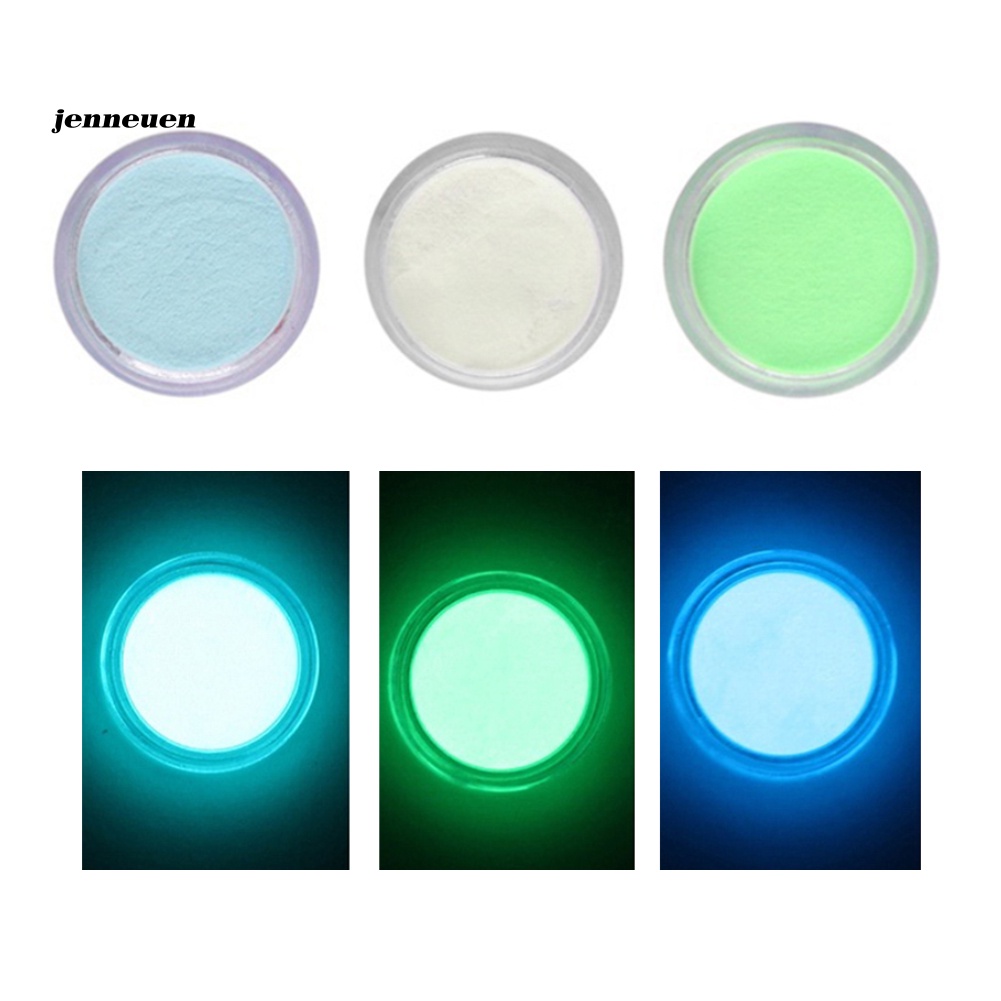 Set 10 Bột Dạ Quang Lấp Lánh Dùng Trang Trí Móng Tay Nghệ Thuật DIY