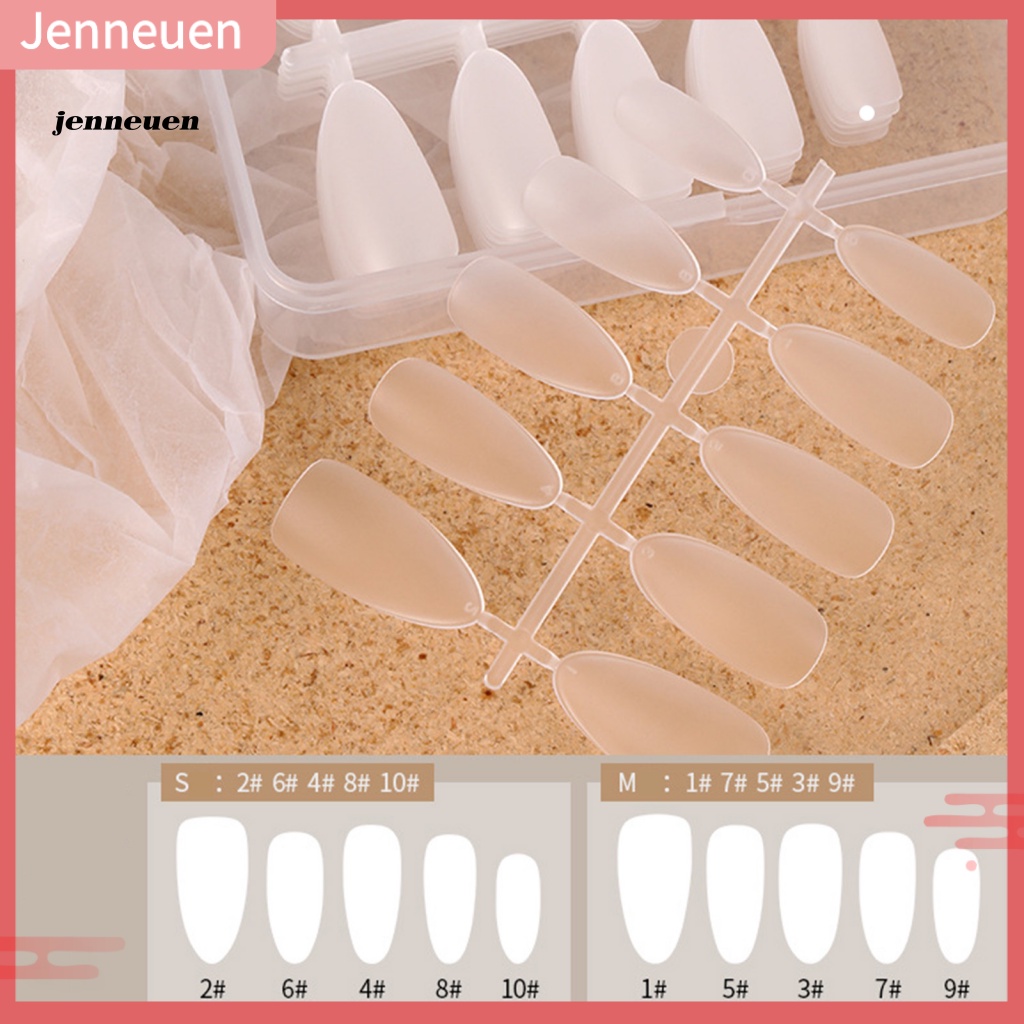 Bộ 100 Móng Tay Giả Che Phủ Toàn Diện Trong Suốt Siêu Nhẹ