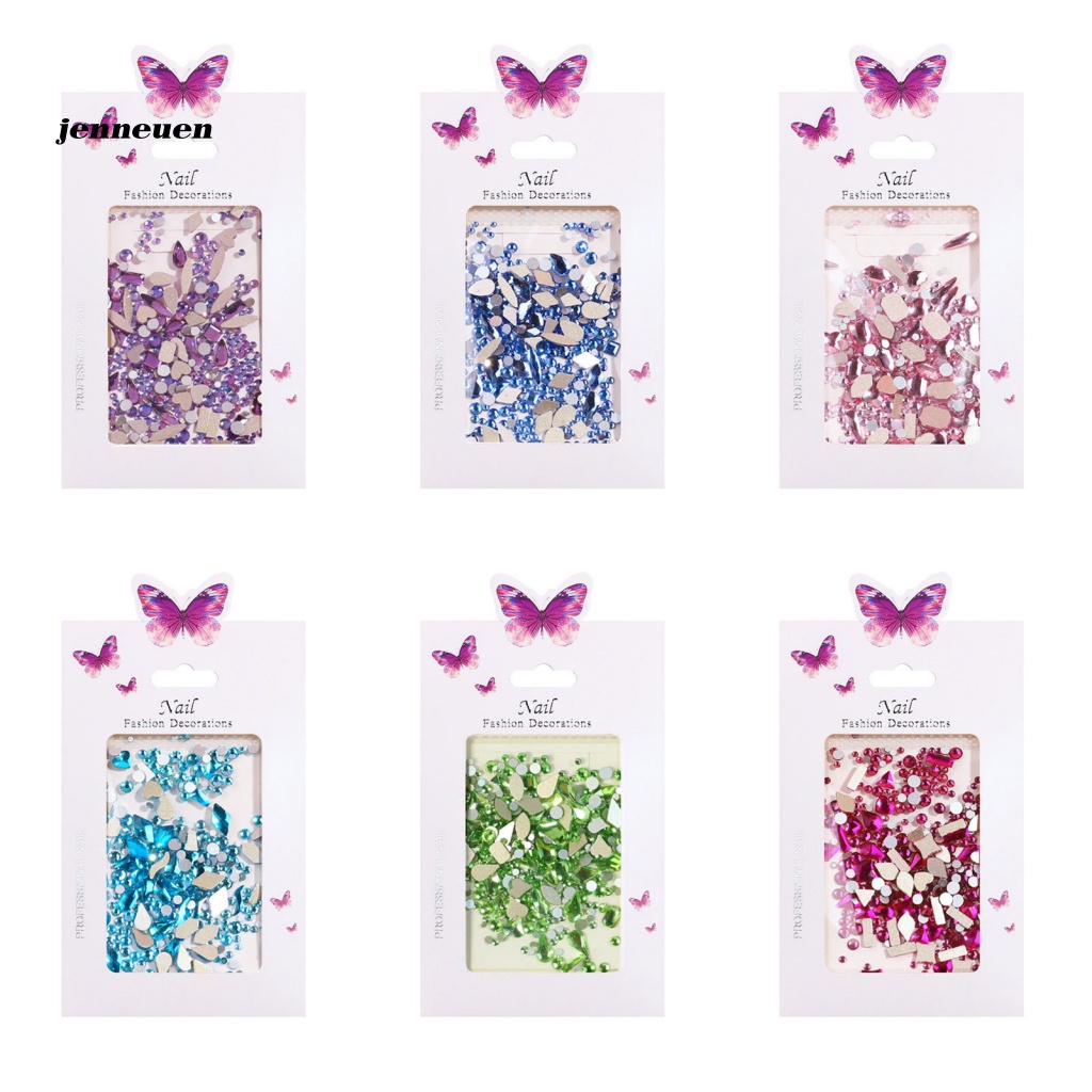 1 Túi Hạt Nhựa Resin Đính Trang Trí Móng Tay Độ Bóng Cao