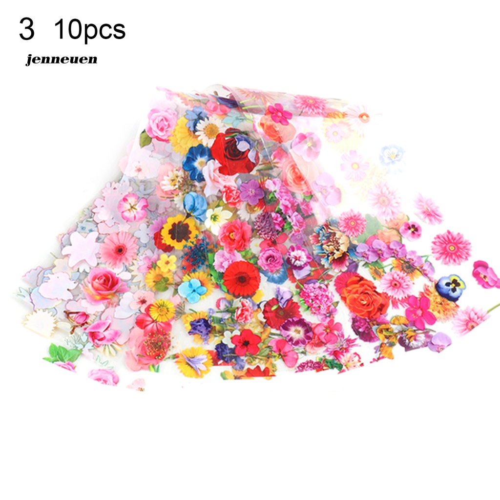 Set 10 Miếng Dán Trang Trí Móng Tay Nghệ Thuật Họa Tiết Động Vật Graffiti