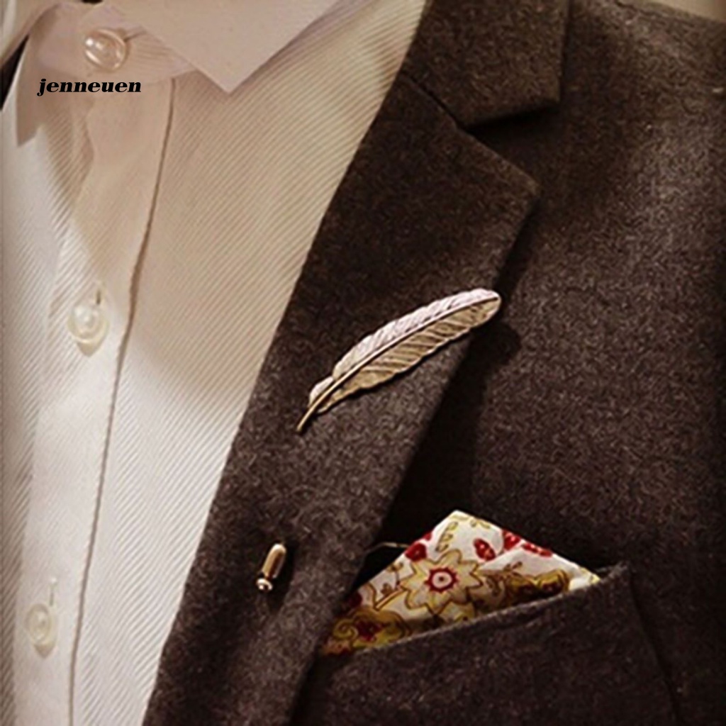 Trâm Cài Áo Hình Lông Vũ Phong Cách Vintage Thanh Lịch Cho Nam