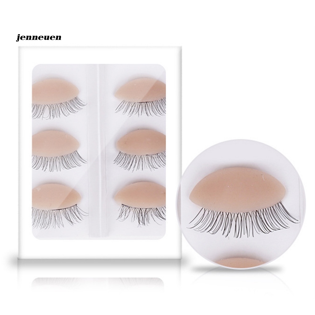 Set 3 Cặp Mô Hình Đầu Ma Nơ Canh Trọng Lượng Nhẹ Hỗ Trợ Luyện Tập Trang Điểm Lông Mi