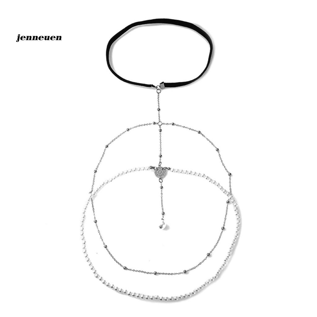 Chuỗi Ngọc Trai Đeo Đùi Chống Mài Mòn Thiết Kế Đơn Giản Thời Trang Cho Nữ