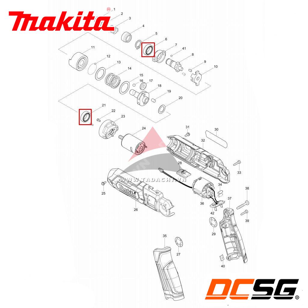 Bạc đạn 6801LLU cho máy TD021D/ TD022D Makita 210108-4 | DCSG