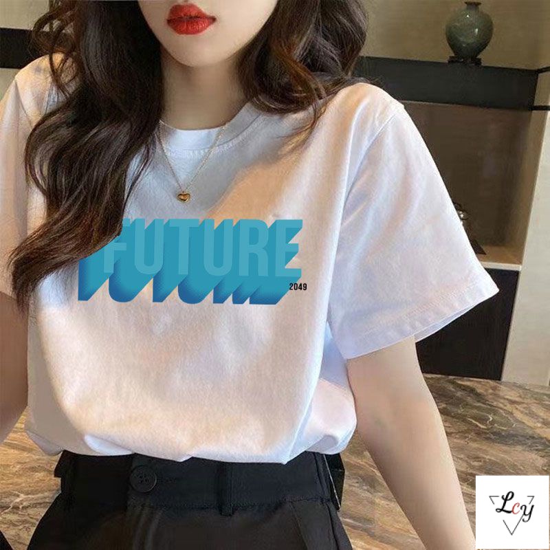 Áo Thun Cotton Tay Ngắn Dáng Rộng Phong Cách Thời Trang Hàn Quốc 2023