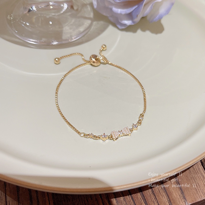 Vòng Tay Đính Đá zircon Đơn Giản Thời Trang Cho Nữ