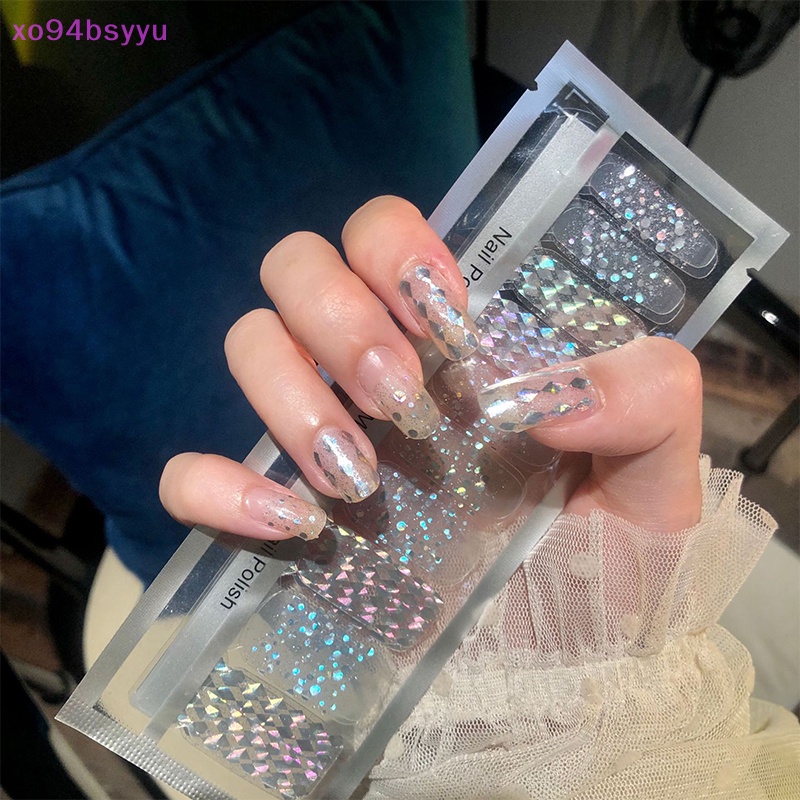 Miếng Dán Trang Trí Móng Tay xo94bsyyu Thời Trang Đính Kim Cương Xanh Dương Diy