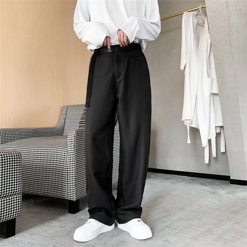 Quần Tây Ống Đứng Dáng Rộng Phong Cách Hàn Quốc Thời Trang Xuân Thu Cho Nam
