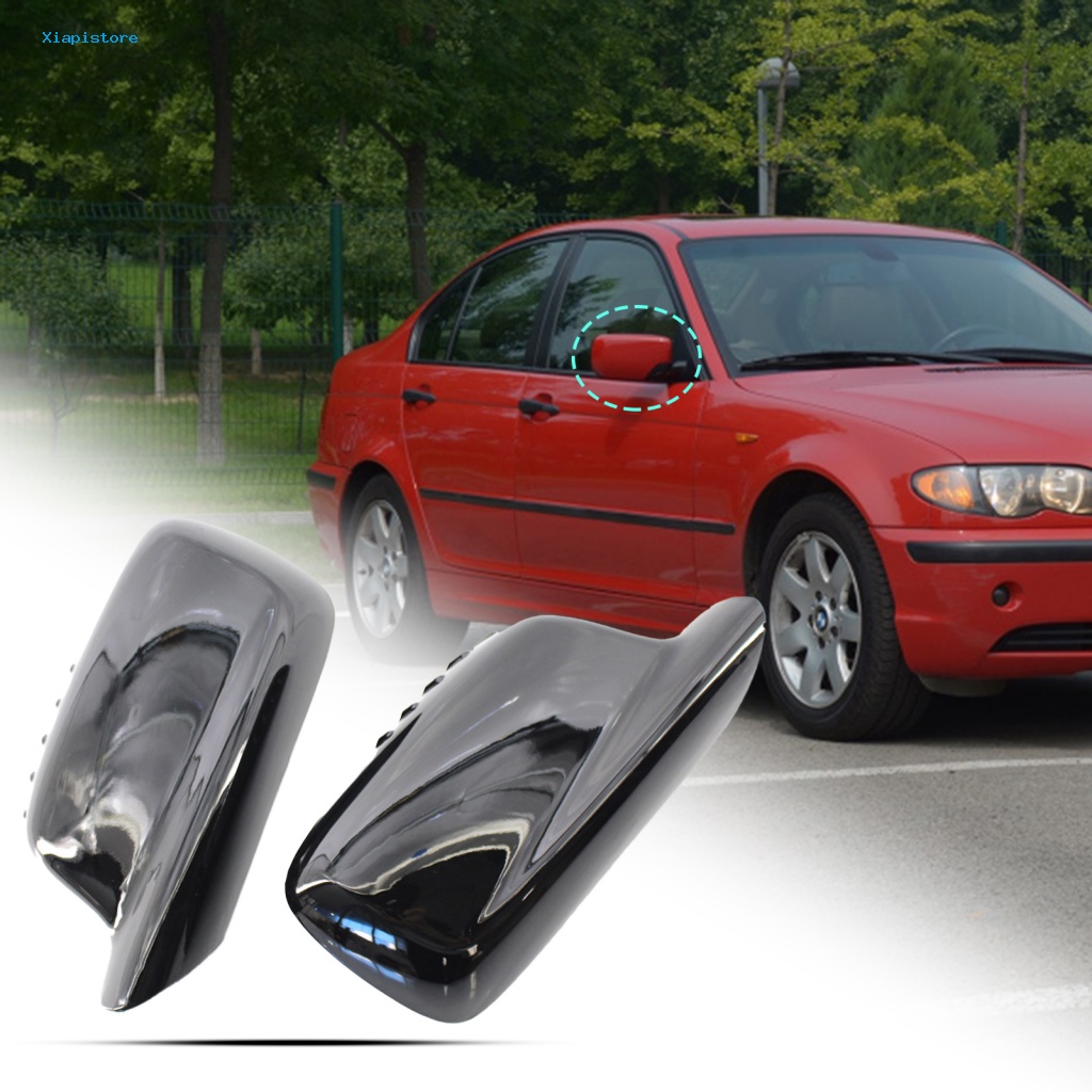 1 Cặp Ốp Gương Chiếu Hậu Màu Đen Bóng Cho Xe Hơi 51167074236 51167074235 Bộ 2 Tay Nắm Cửa 2 Cửa Chuyên Dụng Cho BMW 3 Series E46 E46