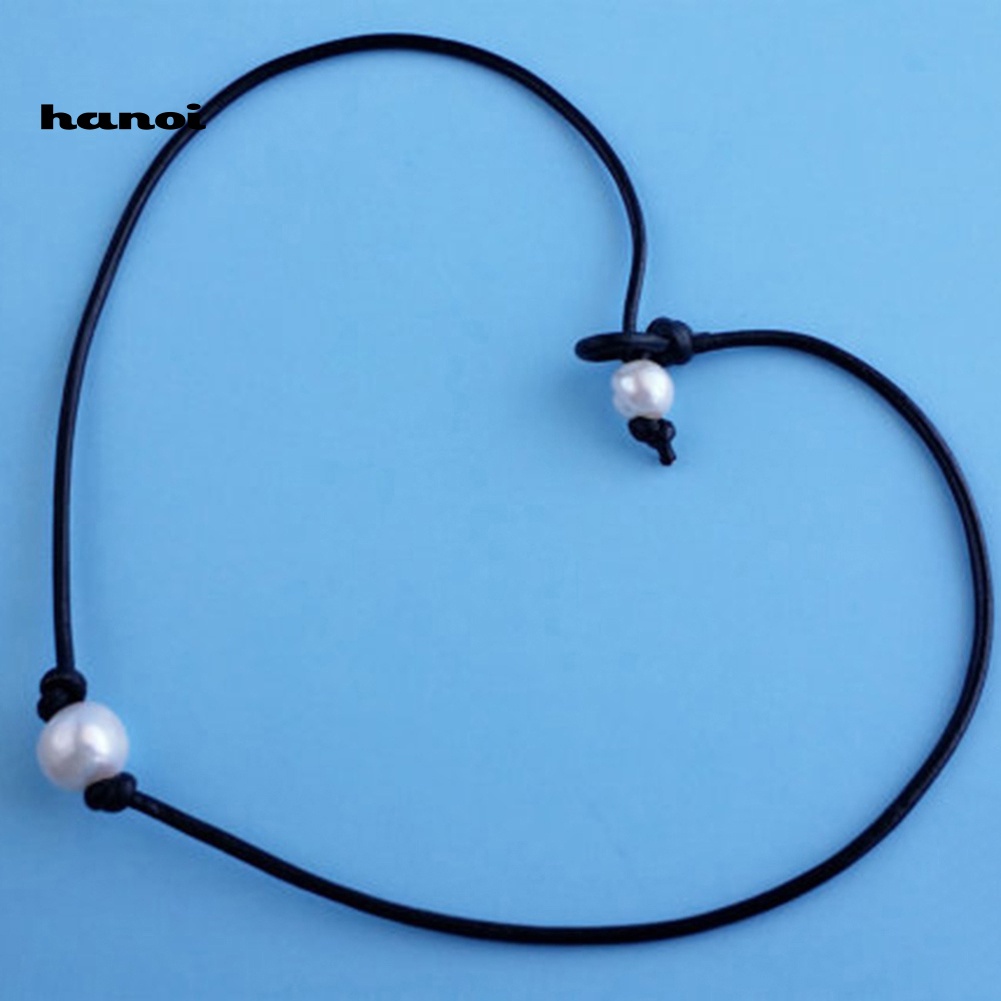 Vòng cổ Choker Da ĐíNh HạT NgọC Trai Giả ThờI Trang Cho Nữ