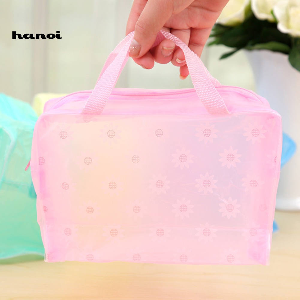 Túi Đựng Mỹ Phẩm Chống Thấm Nước Họa Tiết Hoa Xinh Xắn