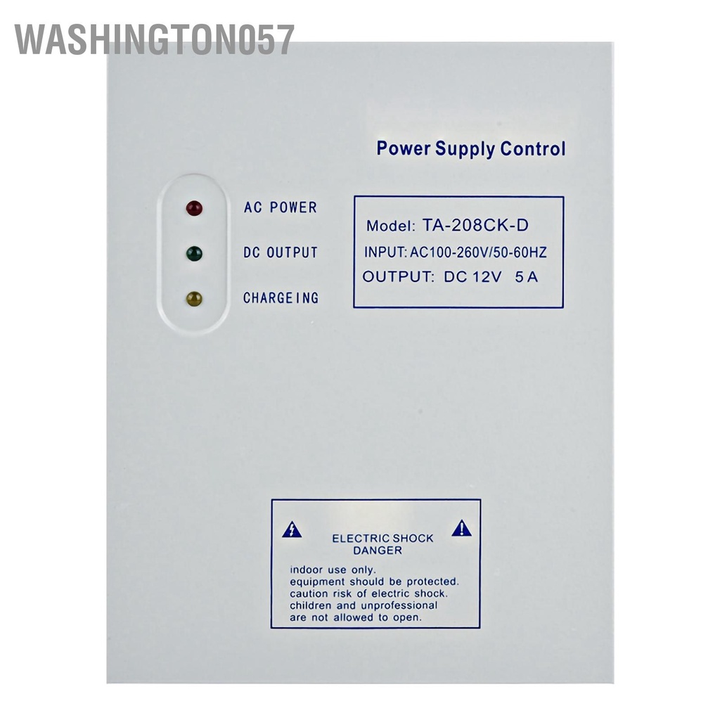 Washington057 DC 12V/5A AC 110‑240V Hệ thống kiểm soát ra vào cửa Bộ nguồn chuyển mạch Nguồn điện UPS
