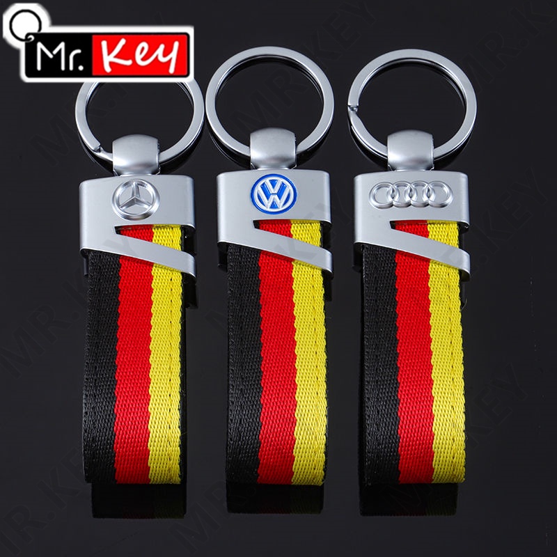 Móc Khóa Dây Nylon Bện Ba Màu Mr.Key Dành Cho Xe Hơi Biểu Diễn Đức