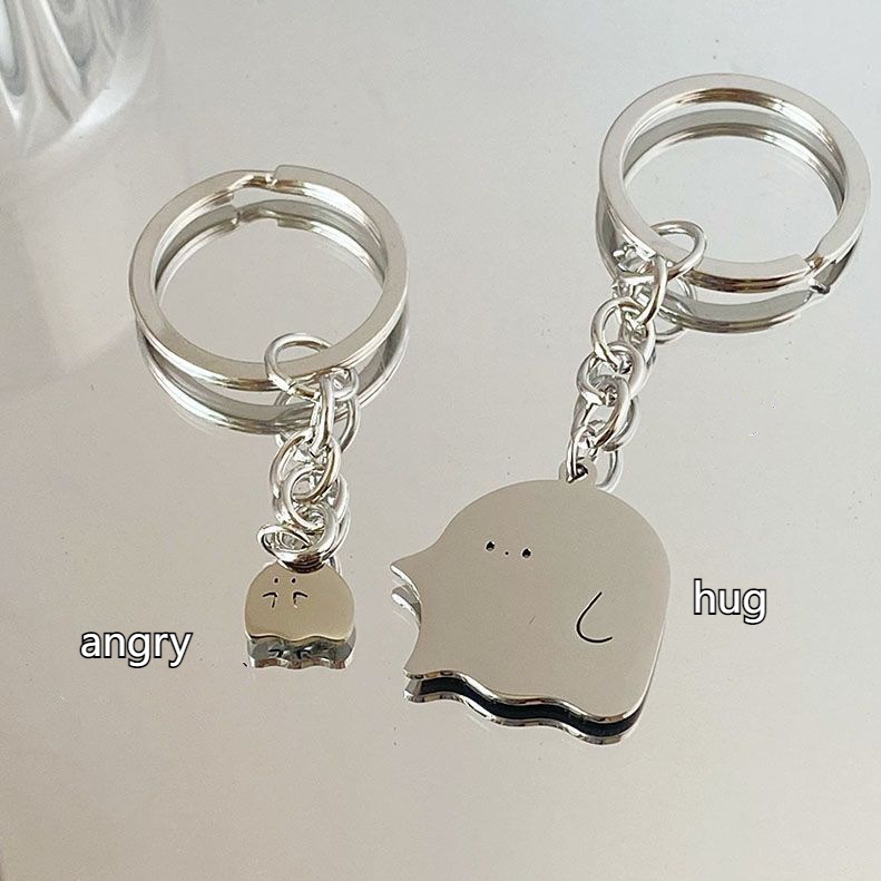 Set 2 Móc Khóa Hình Ma Dễ Thương Cho Cặp Đôi