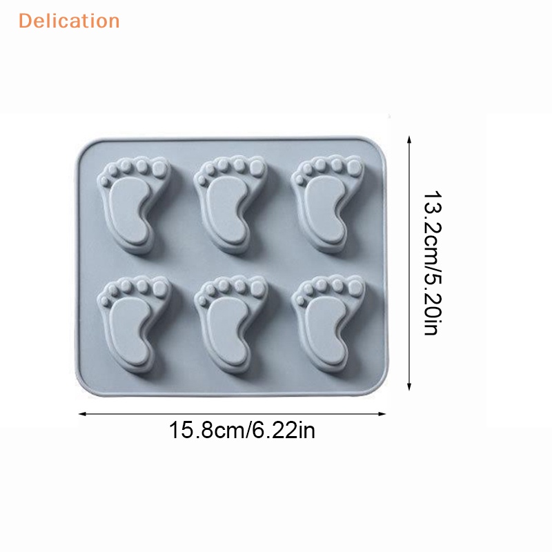 Khuôn silicon ELEBUY hình bàn chân trẻ làm bánh nướng/ socola/ kẹo/ bánh quy trang trí cho nhà bếp