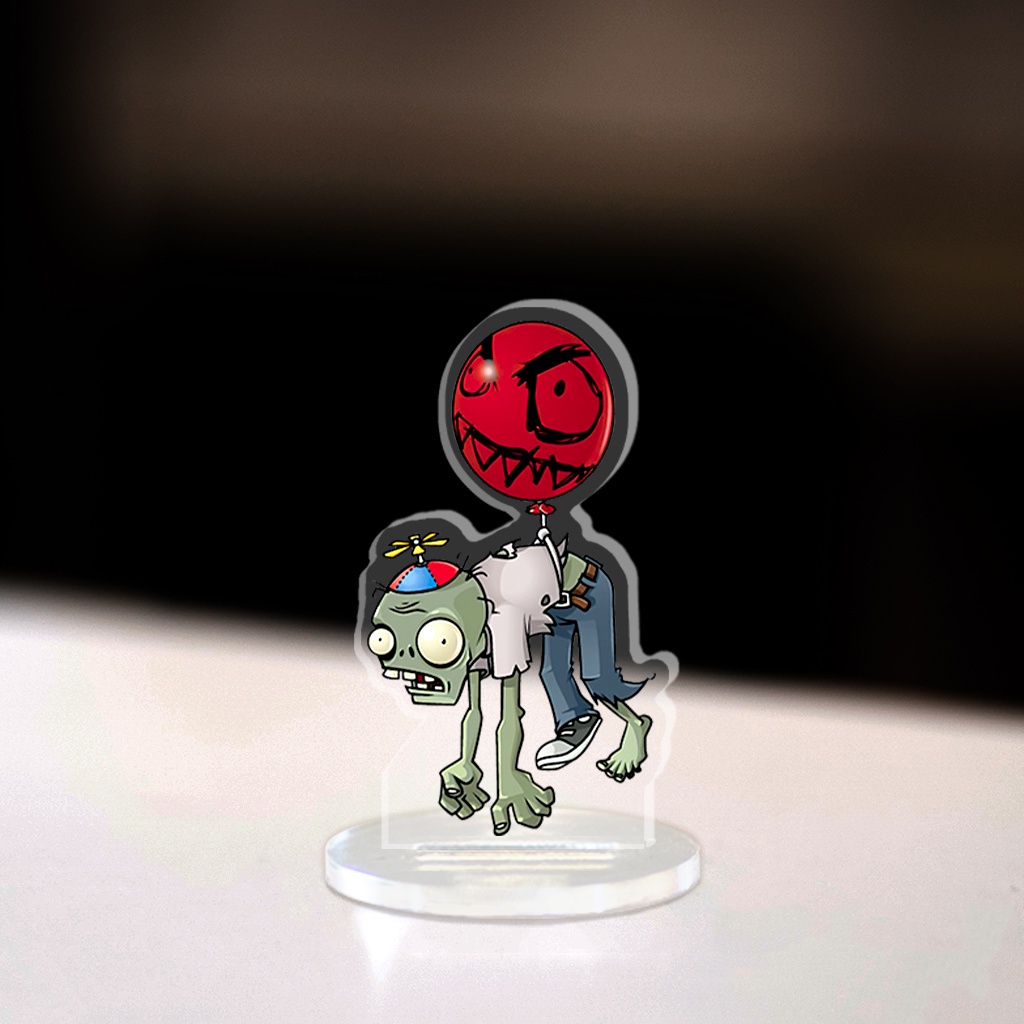 Mô hình Mini Plants vs Zombies Captain Deadbeard Torchwood Standee Chibi game trang trí góc học tập cao 3,5cm