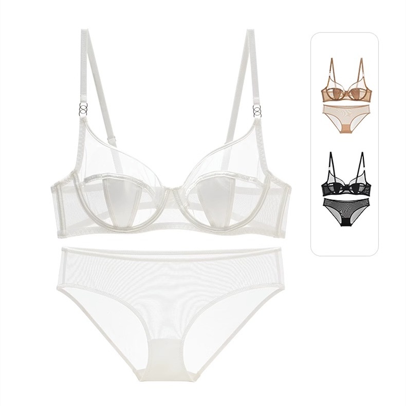 Set Áo Lót Nâng Ngực + Quần Lót Có Dây Điều Chỉnh Được Chống Chảy Xệ Quyến Rũ Cho Nữ