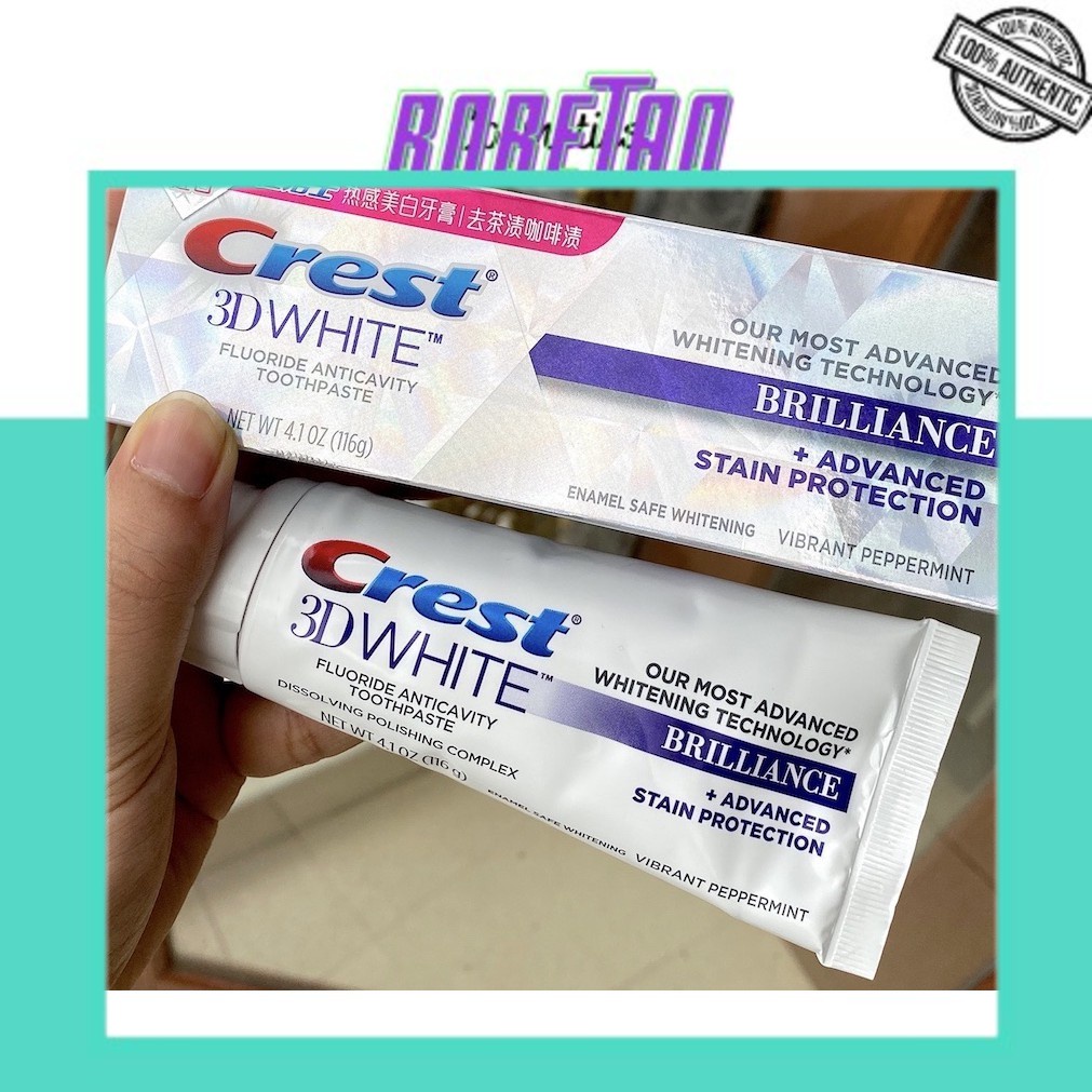 KEM CREST 3D WHITE 116G - 90G TUÝP LỚN TRẮNG RĂNG VƯỢT TRỘI HÀNG NHẬP TMALL (MẪU TIẾNG TRUNG TRÊN HỘP)