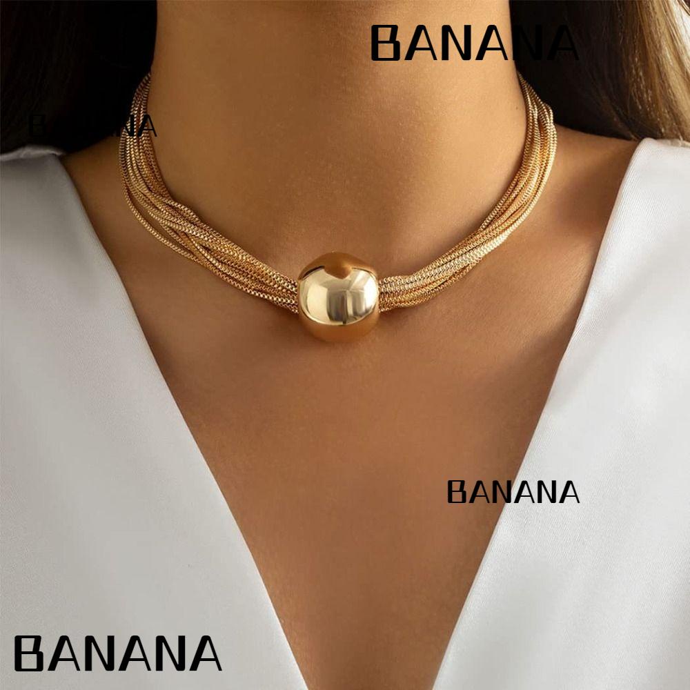 1 Vòng Cổ Choker Bằng Hợp Kim Màu Vàng Thời Trang Dành Cho Nam Nữ