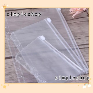 Bộ 1/5 túi dây kéo bằng nhựa PVC mặt nhám trong suốt có thể tái sử dụng