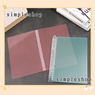 Tấm bìa rời khổ A5/B5 nhiều màu xinh xắn có 20/26 vòng đỡ trong suốt bằng nhựa