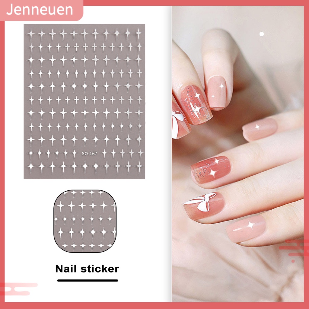 Nhãn Dán Móng Tay 3D Siêu Mỏng Lấp Lánh DIY