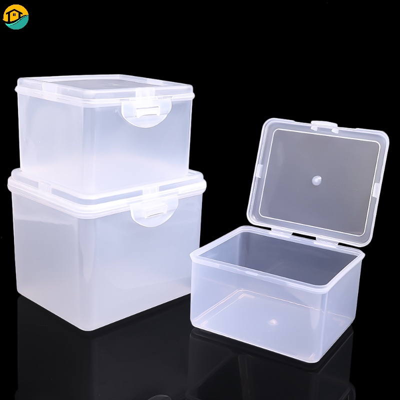 Hộp Nhựa Trong Suốt Hình Chữ Nhật Đựng Trang Sức Chống Bụi Tiện Dụng
