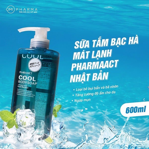 Sữa Tắm Cool Body Soap pharmaact Nhật Bản 550ml