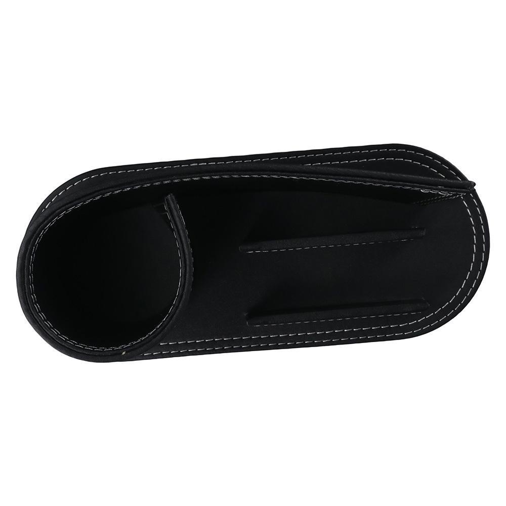 WAPKTY Hộp Đựng Bút Bằng Da Giả Màu Đen Để Bàn Văn Phòng Tiện Dụng