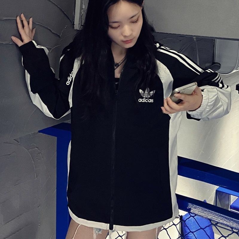 Áo Khoác Gió Adidasoriginals 100% Chính Hãng In Họa Tiết Kẻ Sọc Cổ Điển Thời Trang Cho Nam Và Nữ