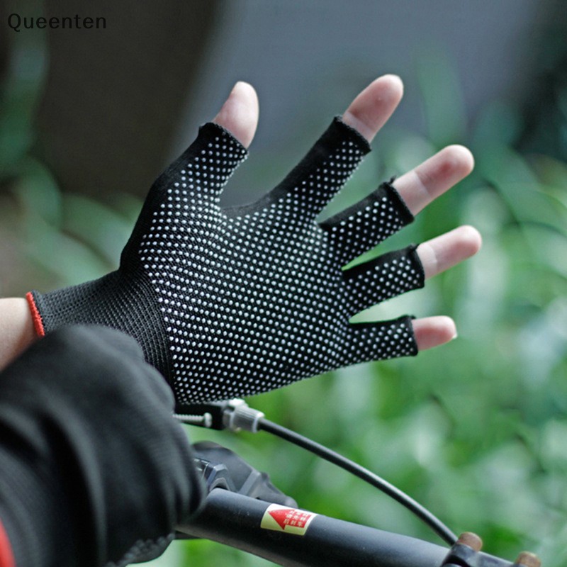 Găng Tay Nửa Ngón Chống Trượt Chống Mồ Hôi Khi Đi Xe Đạp