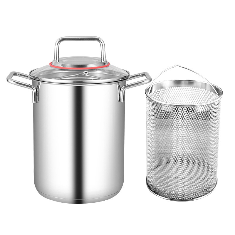 Nồi măng tây bằng thép nồi súp gia đình với giỏ măng tây pasta nấu ăn bộ lọc