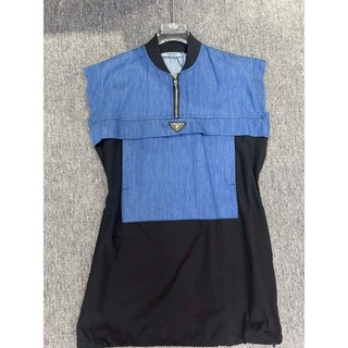 ❤️❤️[Hàng Có Sẵn] [Hàng Có Sẵn]❤️❤️Váy Nữ PRAD * Váy Denim Chắp Vá Mới