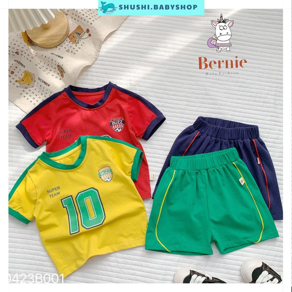 Đồ bộ thể thao bóng đá cho bé trai số 10 messi chất thun cotton 1 tuổi đến 6 tuổi SHUSHIBABY SHOP