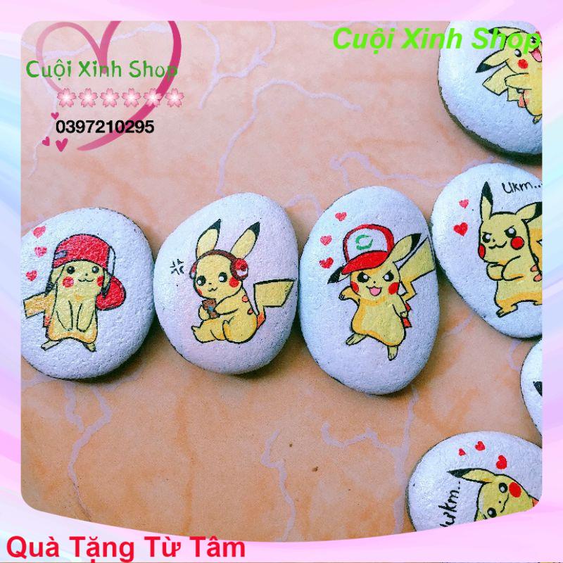 Tranh đá cuội mini hình pokemon siêu yêu là món quà rất ý nghĩa và độc đáo