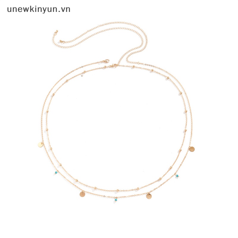 Dây Đeo Hông Nhiều Lớp Đính Hạt Phong Cách Boho Thời Trang Mùa Hè Cho Nữ