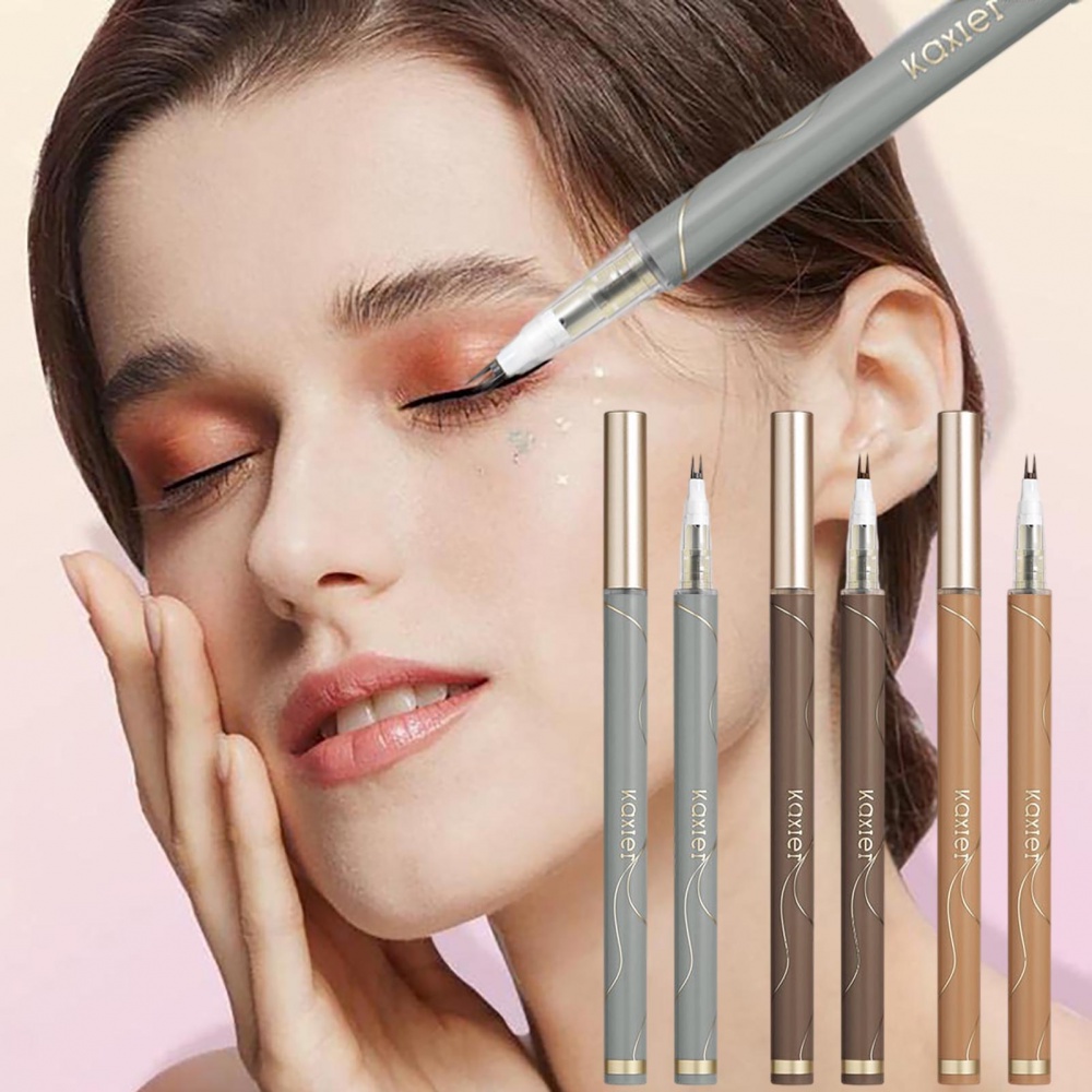 Bút Kẻ Mắt Nước Hai Đầu Kèm Lông Mi Giả Khô Nhanh Chống Nước Chống Mồ Hôi Lâu Trôi