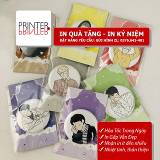 Huy hiệu BTS JungKook-V-Jin-RM-Jhope-JiMin-Suga Line Art