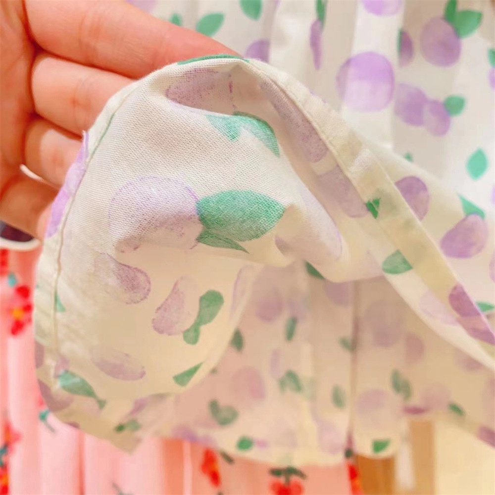 Đầm Công Chúa Mùa Hè Diềm Xếp Nếp Lãng Mạn Mùa Hè Cho Bé Gái Mới