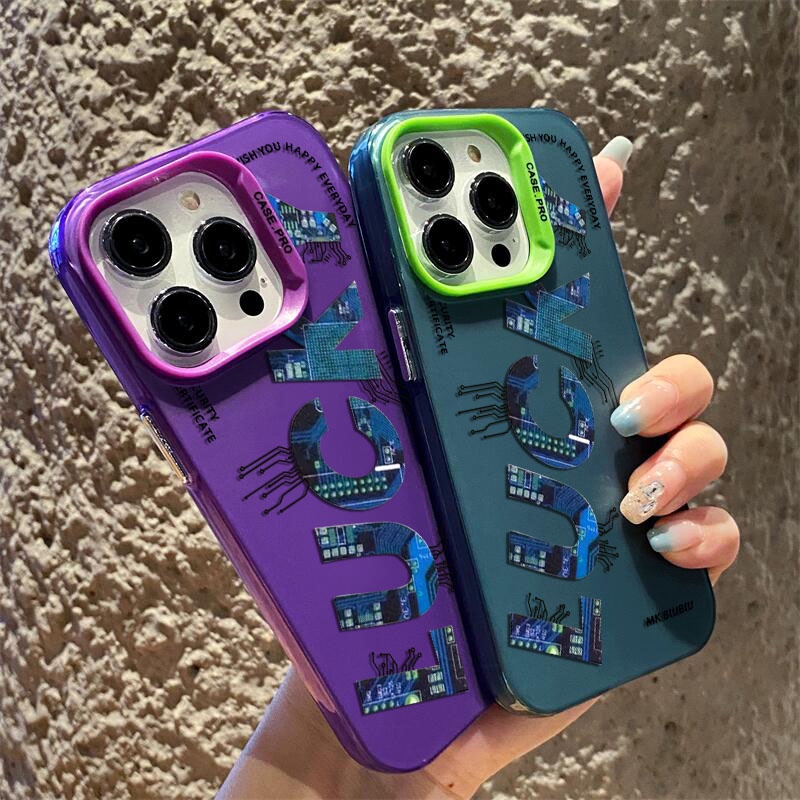 Ốp Điện Thoại Cứng Màu Nhám Hình Nhãn Hiệu May Mắn Cho iphone 11 12 13 14 Pro Max 14Plus ip 12promax 13promax