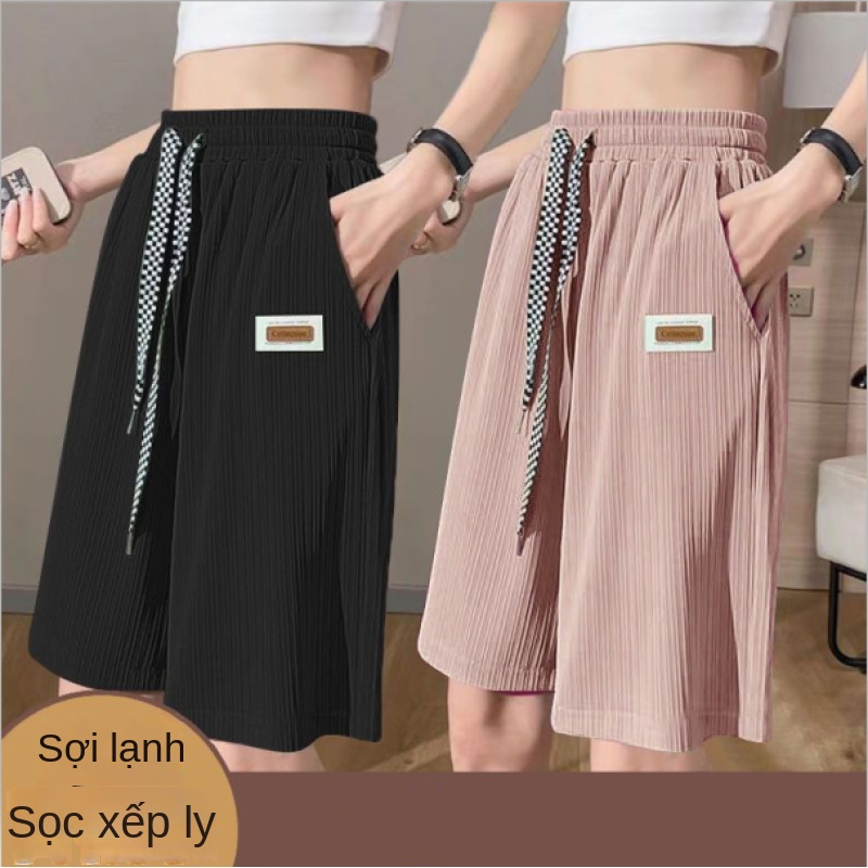 Quần Short Vải Nỉ Lạnh Thoải Mái Thời Trang Cho Nữ